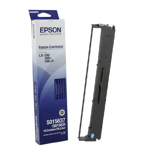 EPSON LX-350 & LX-300 Black Fabric Ribbon Cartridge, S015637 / S015631