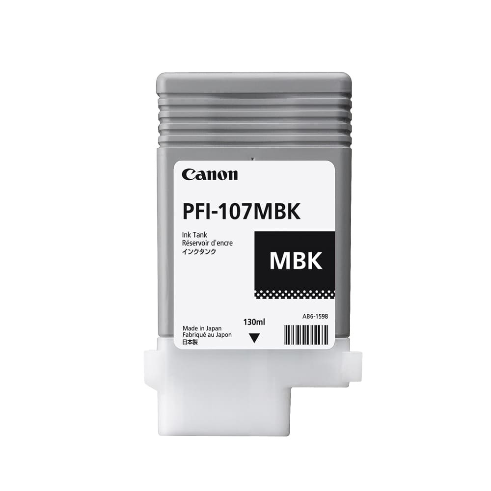 Canon PFI-107MBK Matte Black Original Ink Tank Cartridge 130ML