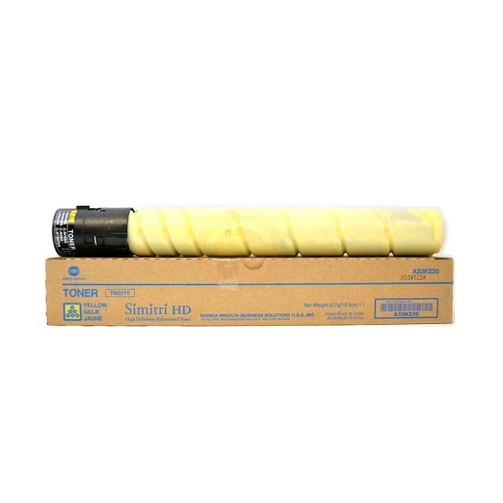Konica Minolta TN321Y Yellow Original Toner Cartridge, A33K230