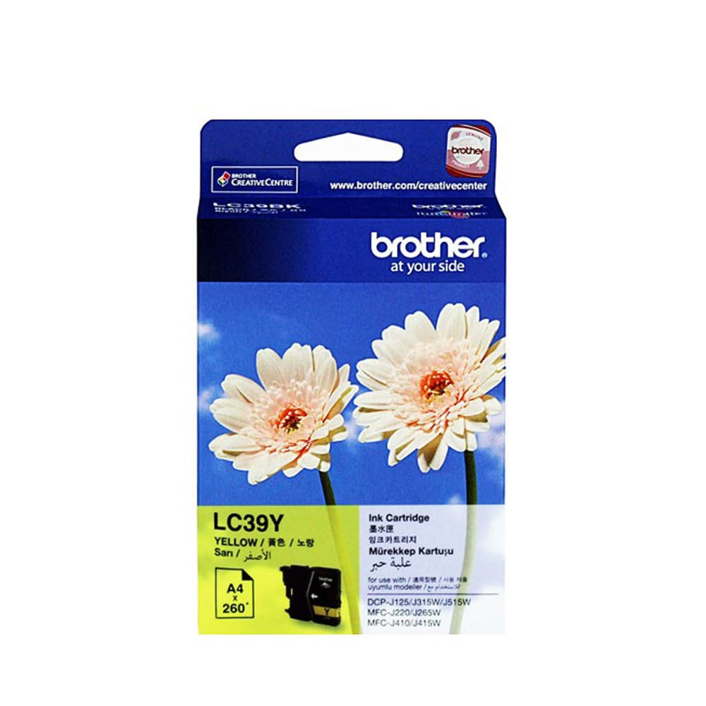 Brother LC 39 Yellow Original Ink Cartridge, LC39Y
