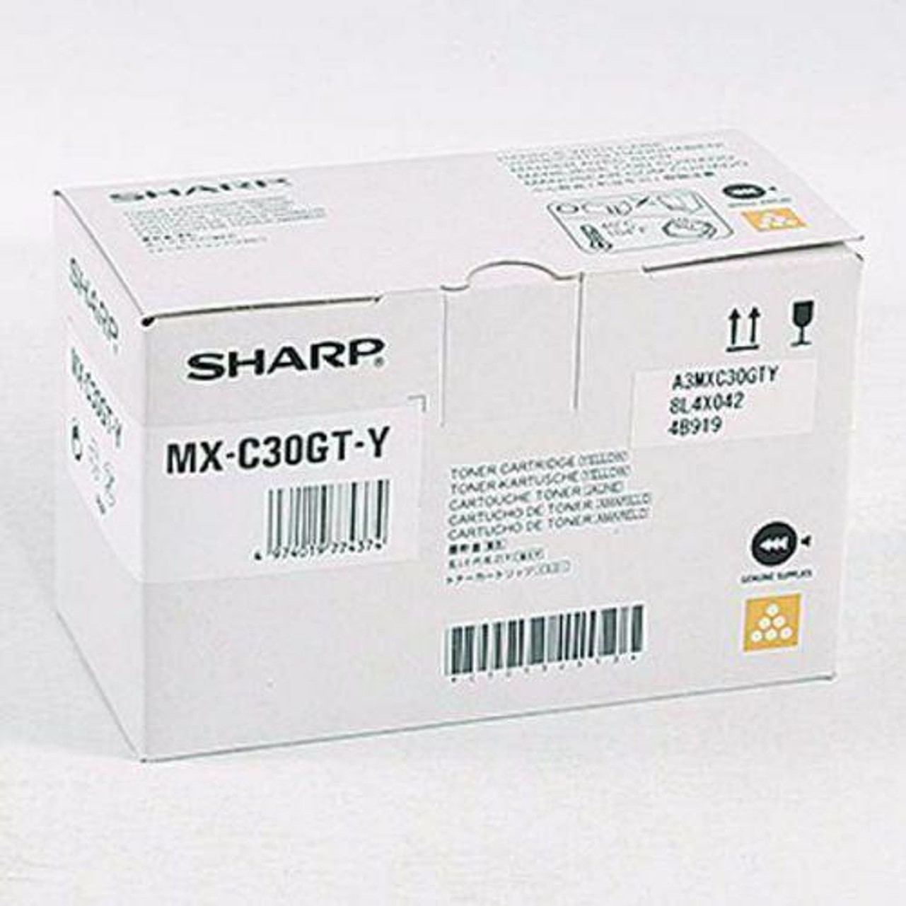 Sharp MX C30GT  Yellow Original Toner Cartridge, MX-C30GT-Y