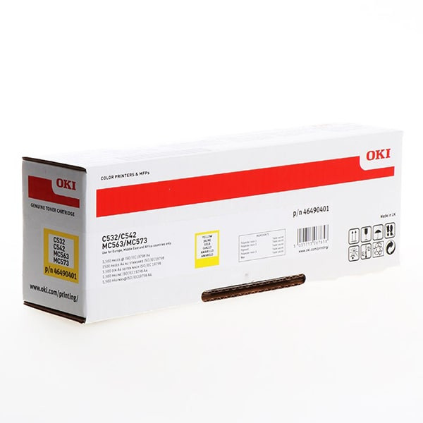 OKI C532, C542, MC563, MC573 Yellow Original Toner Cartridge