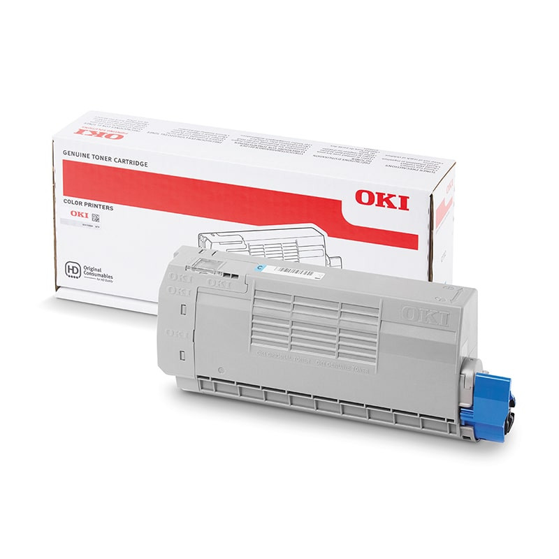 OKI C712 Printer Cyan Original Toner Cartridge, 46507615