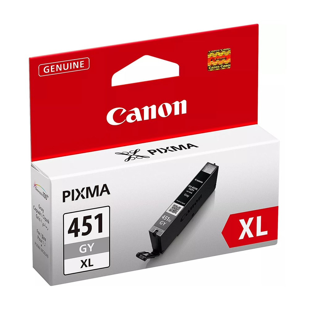Canon Pixma CLI-451XL GY High Yield Grey Original Ink Cartridge, 6476B001