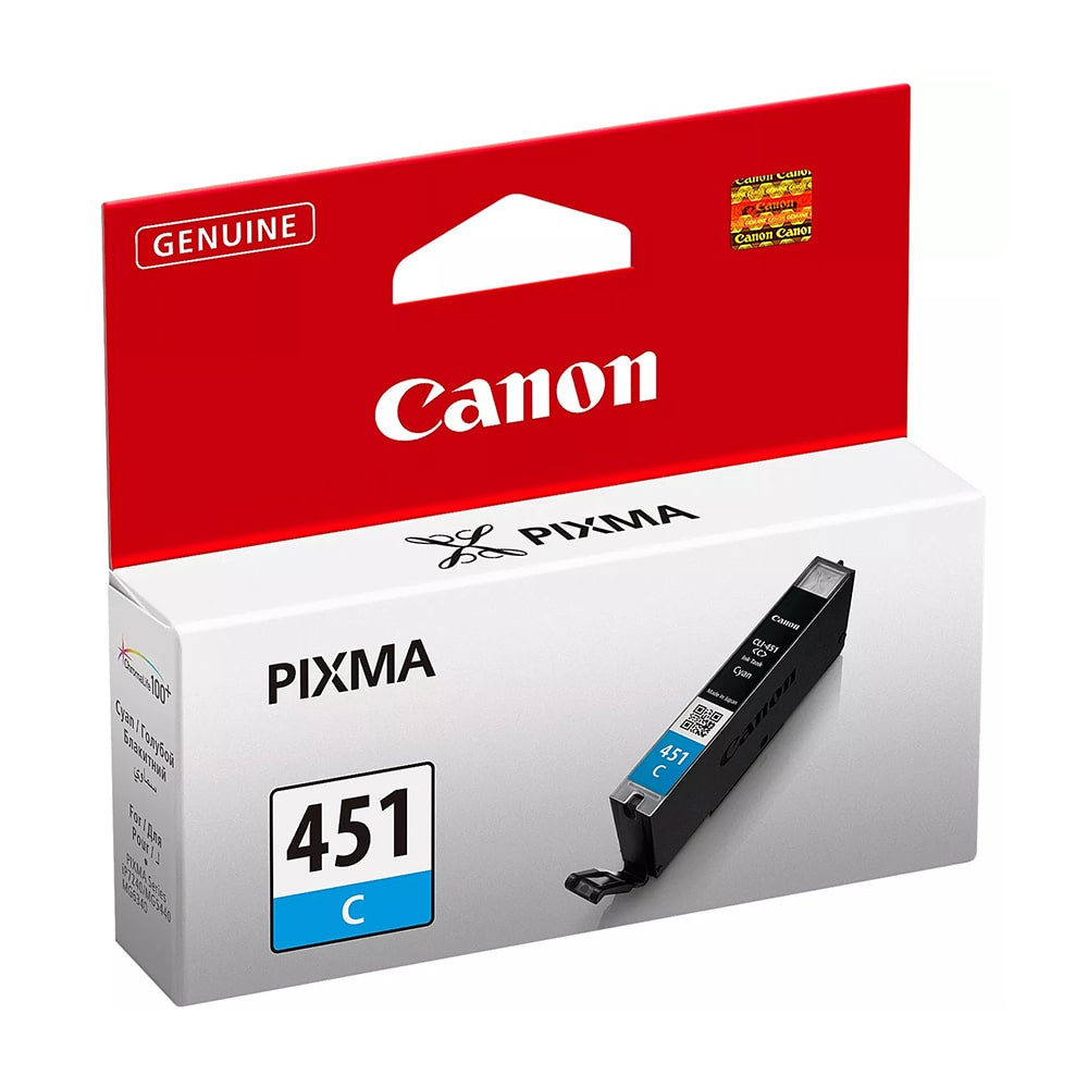 Canon Pixma CLI-451C Cyan Original Ink Cartridge, 6524B001