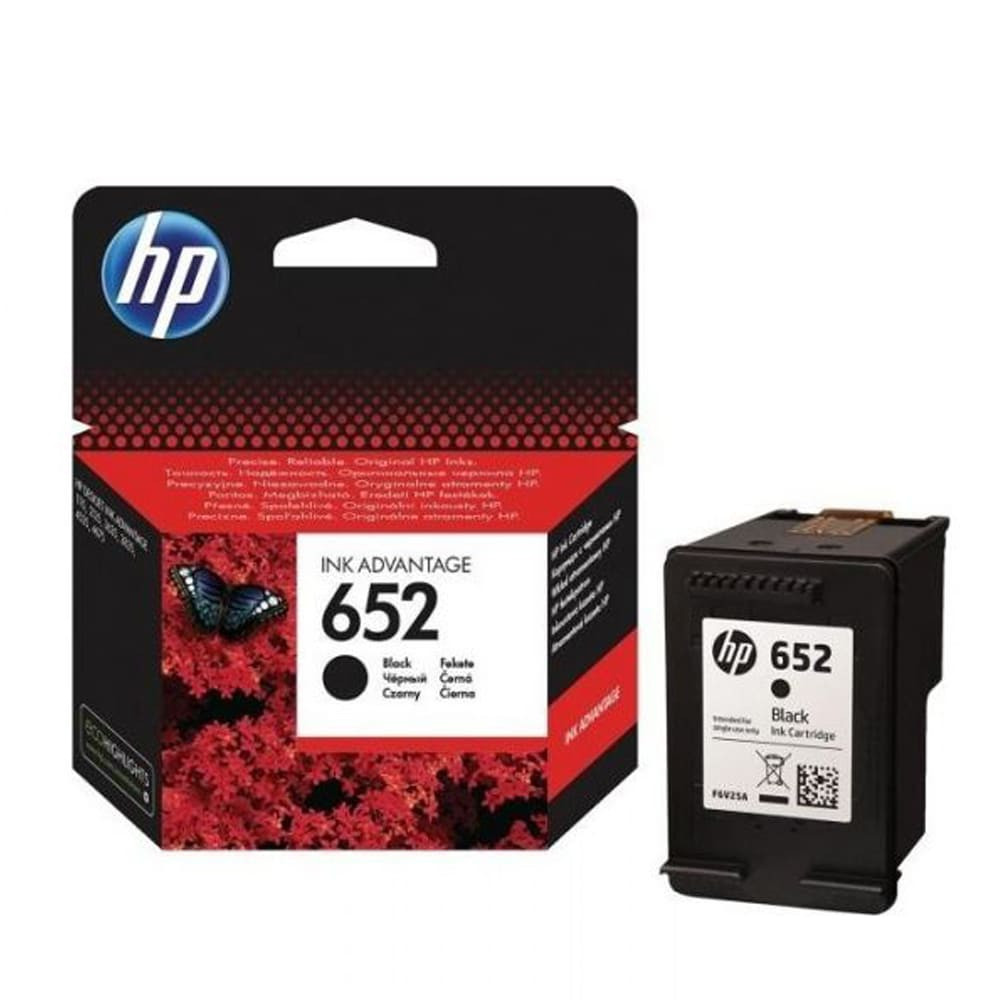 HP 652 Black Original Ink Advantage Cartridge, F6V25AE