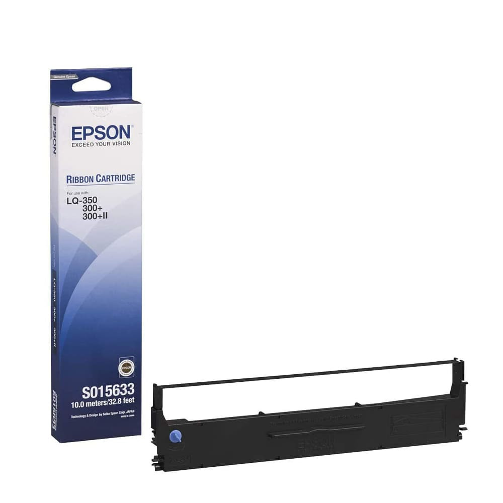 EPSON LQ-350 and LQ-300+ Black Fabric Ribbon Cartridge, S015633