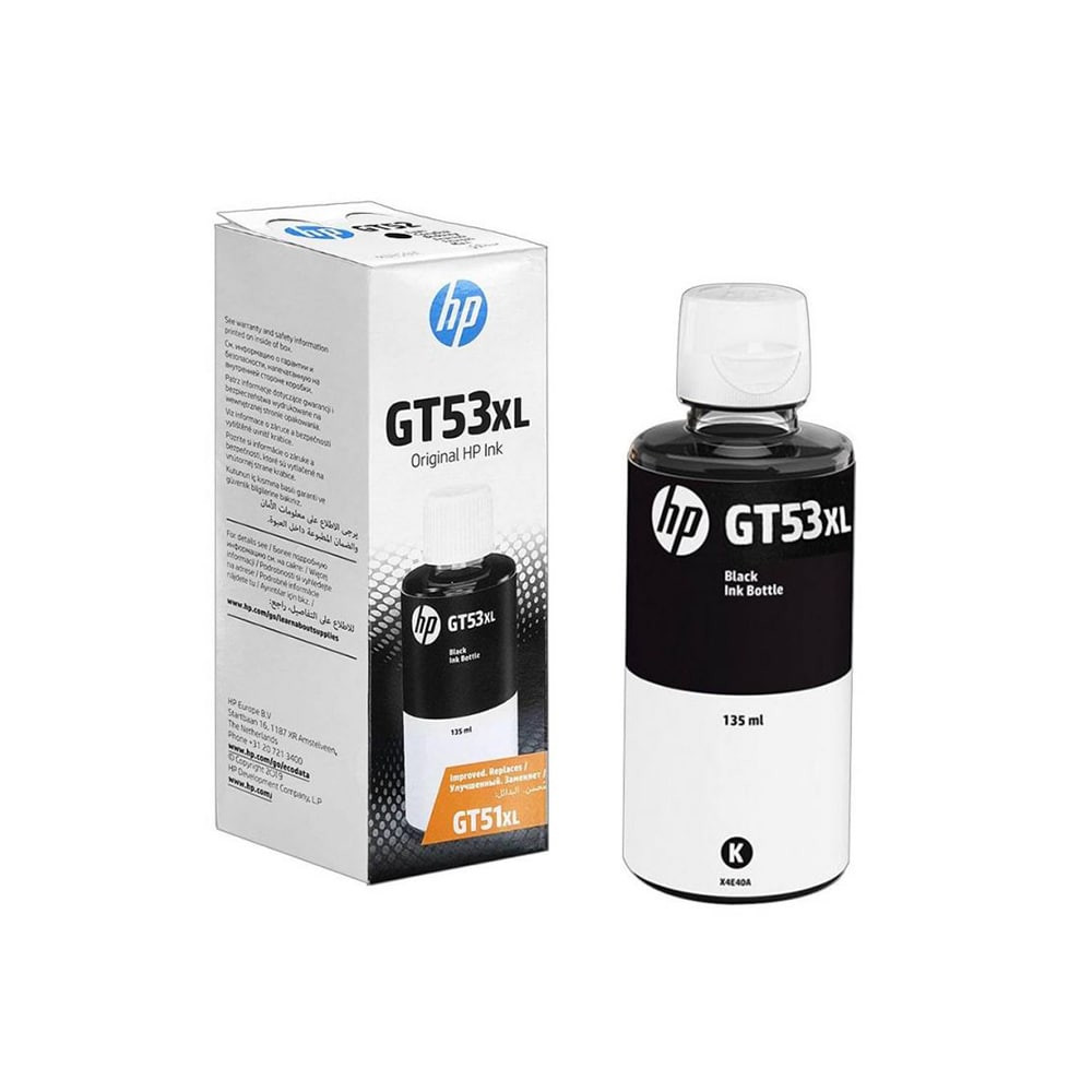 HP GT53XL 135-ml Black Original Ink Bottle, 1VV21AE