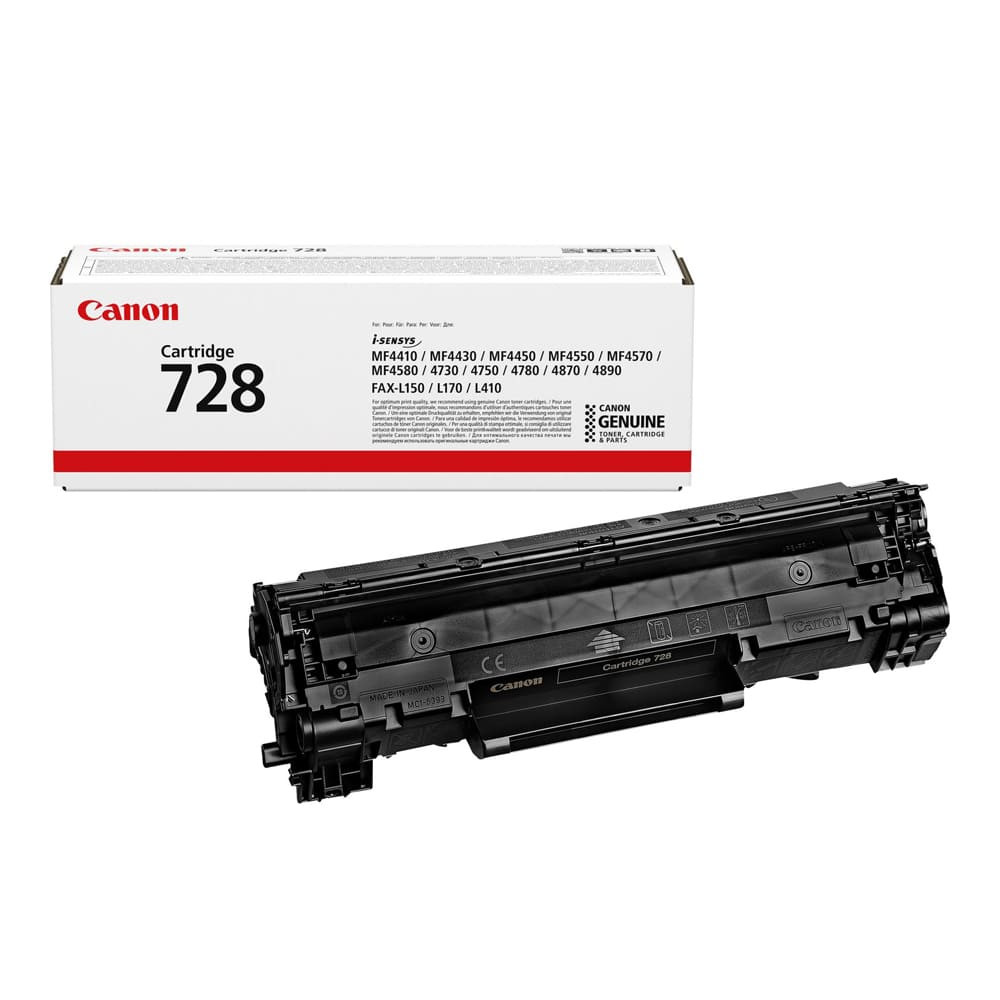Canon 728 Black Original Toner Cartridge, 3500B002