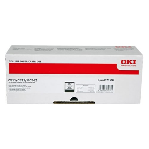 OKI C511, C531, MC562 Black Original Large Capacity Toner Cartridge (7000 Pages)