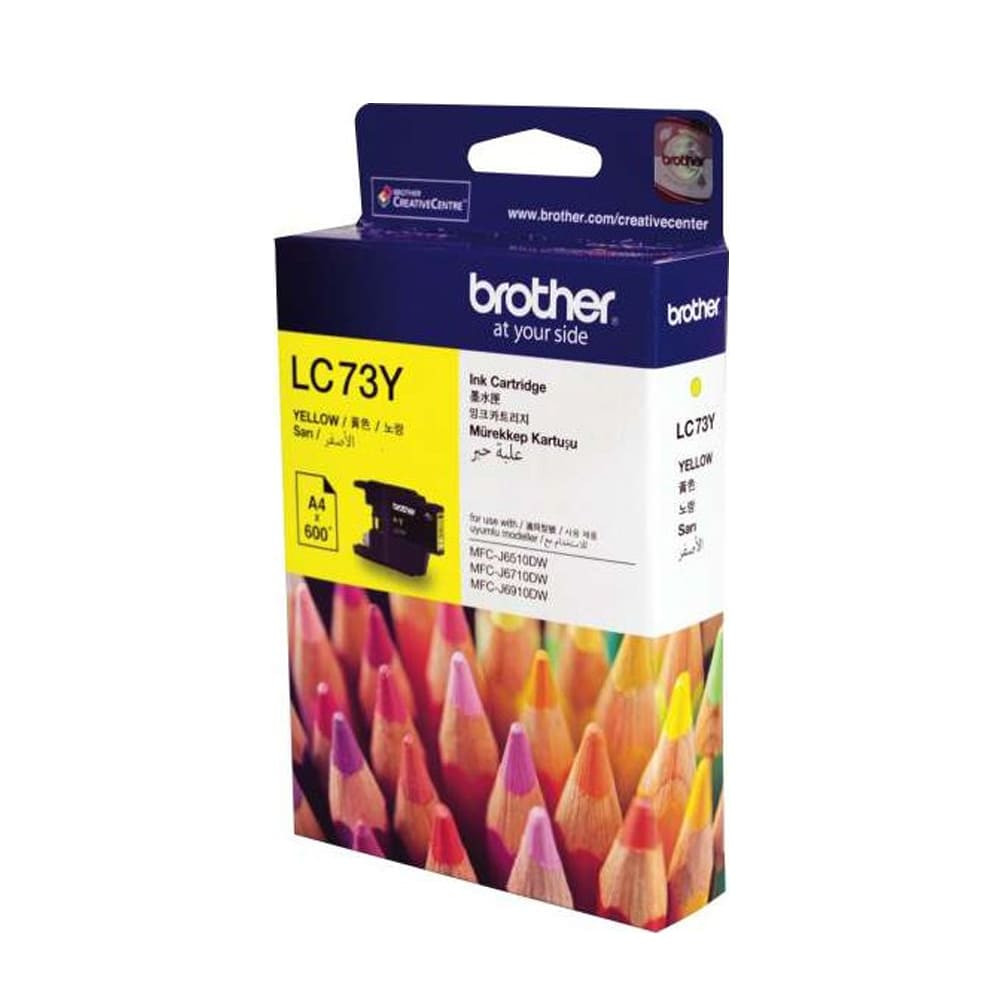Brother LC73 Yellow Original Ink Cartridge, LC 73Y