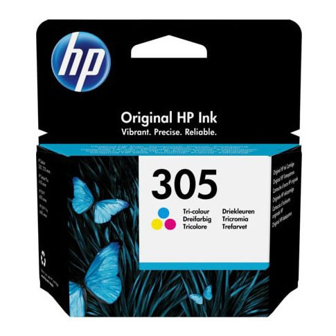 HP 305 Tri-Color Original Ink Cartridge, 3YM60AE