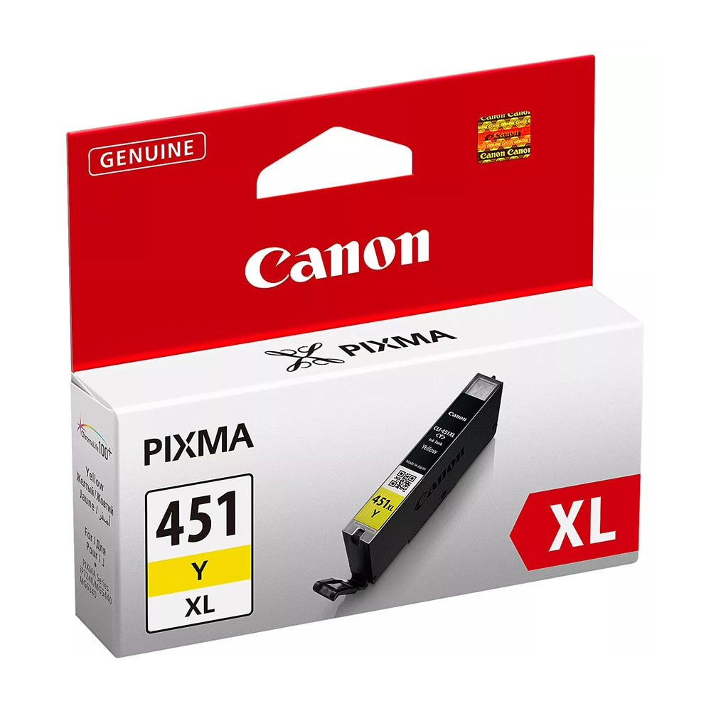 Canon Pixma CLI-451XL Y High Yield Yellow Original Ink Cartridge, 6475B001