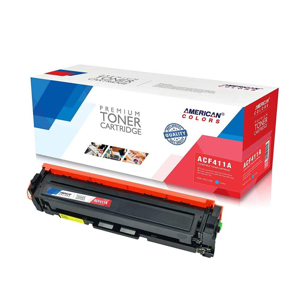 HP 410A Cyan Compatible LaserJet Toner Cartridge, CF411A