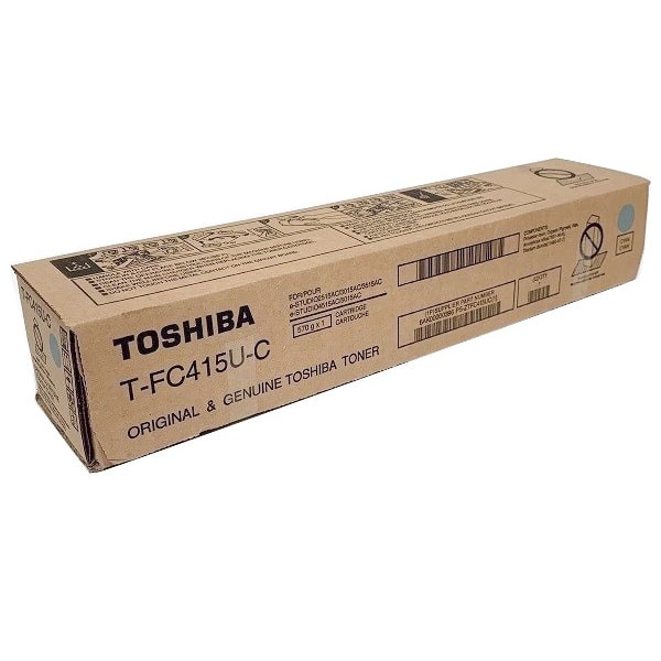 Toshiba TFC415 Cyan Original Toner Cartridge, T-FC415U-C