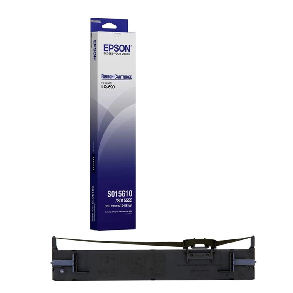 Epson Black Ribbon Cartridge for LQ-690, S015610